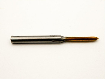 High Speed Steel with TiN Titanium Nitride HSS Coating 3 Flute MiniTaps M1.0 Thread x .20mm Pitch Plug Tap