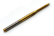 M1.10 x .25mm (1.10 UNM) Tap
3 Flute Plug
Threading Length Approximately 4.0mm
Shank 1.5mm
Made from Hardened High Speed Steel
TiN (Titanium Nitride) Coating