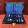 Silver Plated Tea Spoons and Tongs in a fitted Container Set 2 of 2