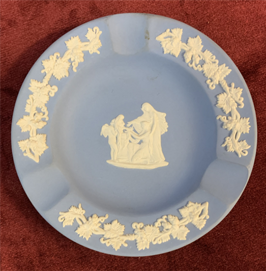 Wedgwood Blue Cigarette Ash Tray Round