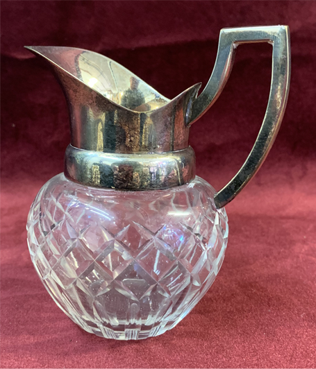 Silver Plated Crystal Creamer
