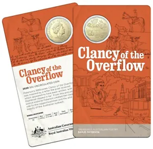 2020 Clancy of the Overflow uncirculated 50 cents coin
