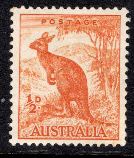 1938 ASC 203 ½d Kangaroo No Wmk