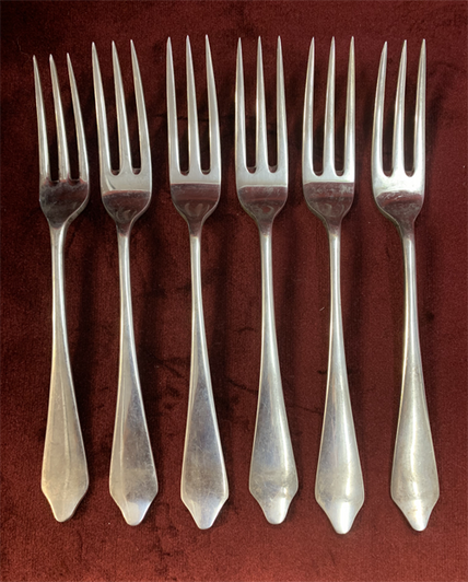 Elkington 6 Piece Silver Plate Fork Set