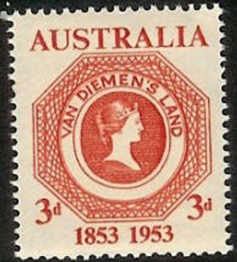 1953 ASC 302 3d Cent Tasmania Post