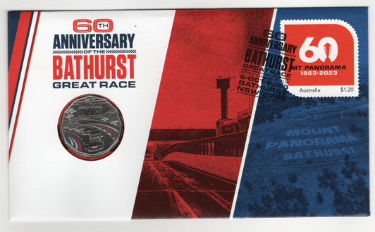 2023 60th Anniversary of the Bathurst 1000 coloured Coin PNC