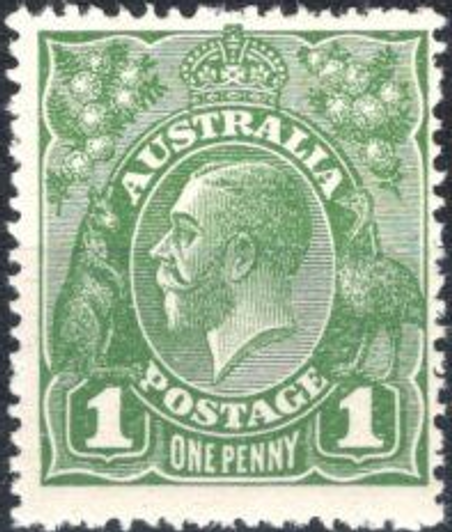 1924 ASC 84 No Wmk 1d Green