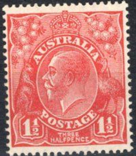 1925 ASC 88 Small Multiple Watermark P14 1½d Red