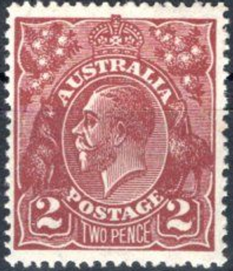1925 ASC 89 Small Multiple Watermark P14 2d Brown