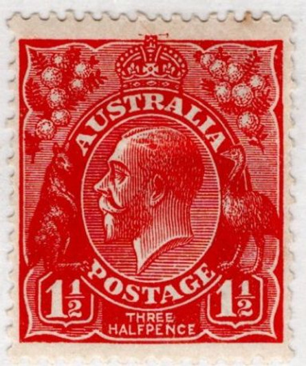 1927 ASC 97c Small Multiple Watermark P13½ x 12½ 1½d Red
