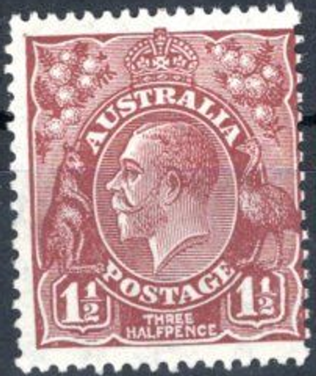 1927 ASC 98 Small Multiple Watermark P13½ x 12½ 1½d Brown