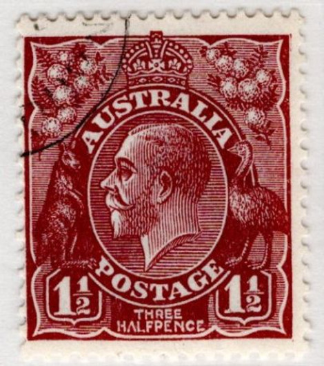 1927 ASC 98c Small Multiple Watermark P13½ x 12½ 1½d Brown