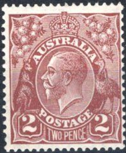 1927 ASC 99 Small Multiple Watermark P13½ x 12½ Red Brown
