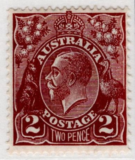 1927 ASC 99a Small Multiple Watermark P13½ x 12½ 2d Brown