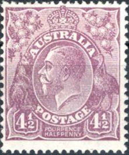 1928 ASC 105 Small Multiple Wmk P13½ x 12½ 4½d Violet Die 1