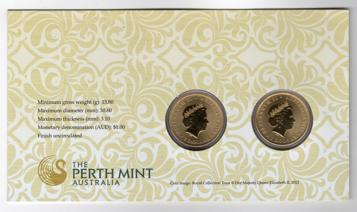 2019 Queen's Coronation coins on card