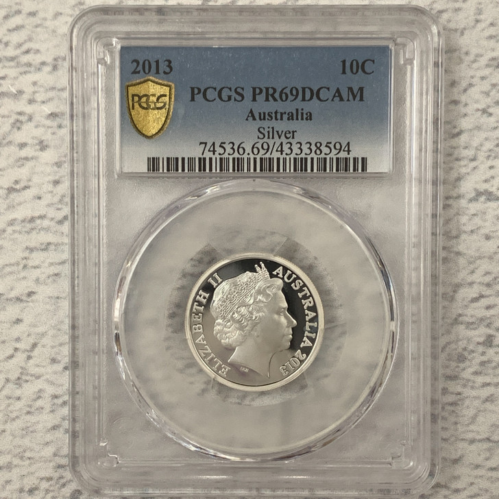 2013 PCGS PR69DCAM Proof Silver 10c Coin