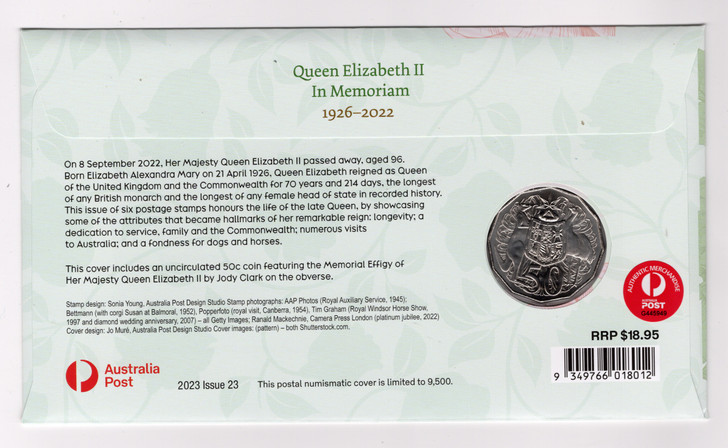 2022 Australia Queen Elizabeth II Memoriam QEII PNC