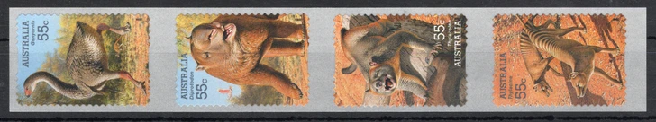 2008 ASC 2625a Megafauna (peel and stick) Stamps