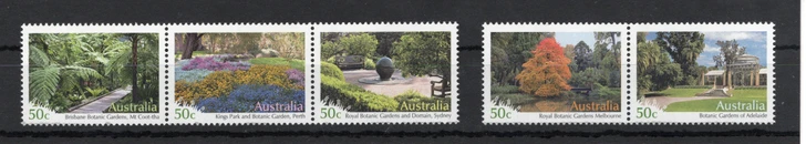2007 ASC 2498b Australian Botanic Gardens strip 5 Stamps