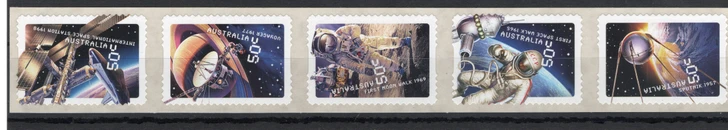 2007 ASC 2503e Blast Off 50 Years in Space peel and stick stamps