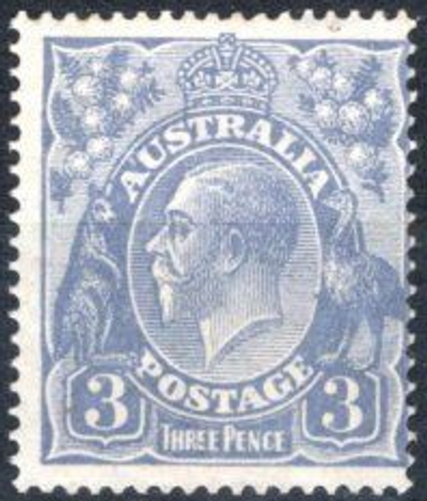 1914 ASC 70 Single Wmk P14 3d Blue