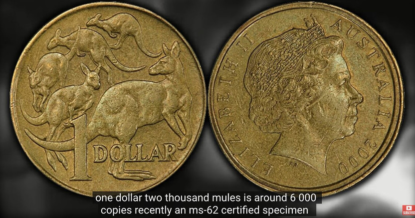 Year 2000 1 dollar coin error originating from the Royal Australian Mint
