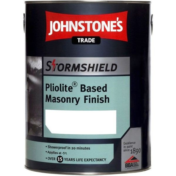 Johnstone's Stormshield Pliolite Based Masonry Paint All Year Application