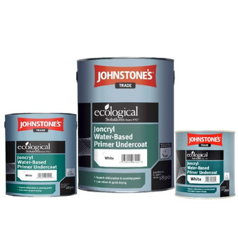 Johnstone's Joncryl Primer & Undercoat Paint - 1L, 2.5L & 5L - White Johnstone's Joncryl Primer & Undercoat Paint - 1L, 2.5L & 5L - White