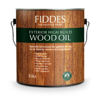 Fiddes UV Exterior High Build Wood Oil 2.5 Litre Tin Fiddes UV Exterior High Build Wood Oil 2.5 Litre Tin