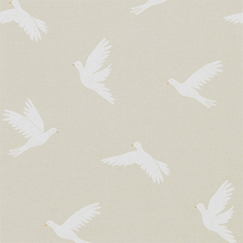 Linen Paper Doves Wallpaper
Petite white doves flock together across a subtle textured background on this charming wallpaper design. Stunning when placed on walls next to windows and available in a fabric too.