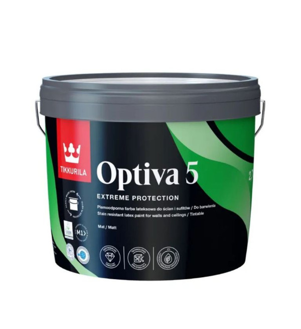 3L of Optiva 5 Paint in tin. Mixed to any colour, from any brand. 3L of Optiva 5 Paint in tin. Mixed to any colour, from any brand.
