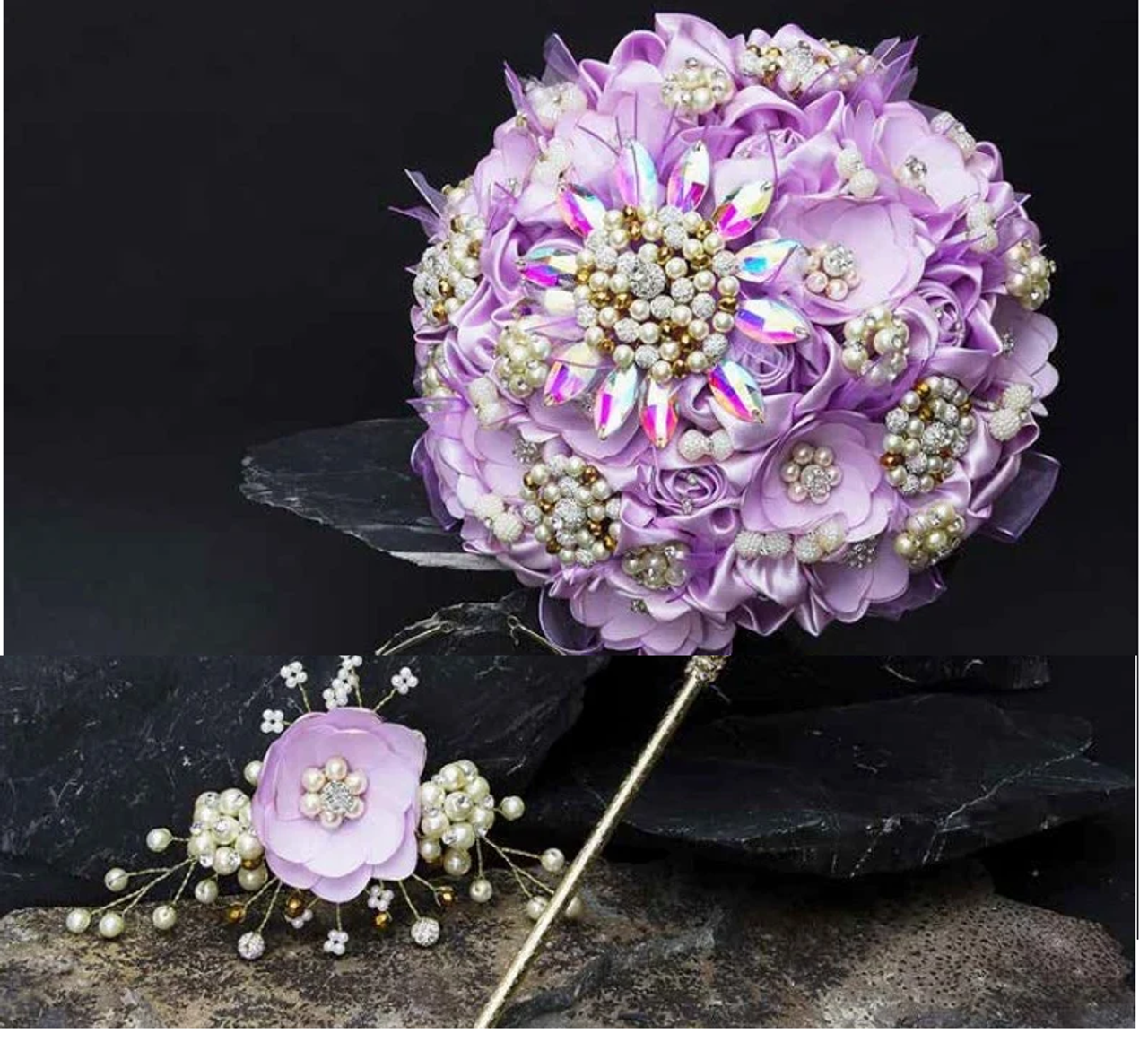Lilac Quinceañera Bouquet, Butterfly Theme, Lilac Quince Bouquet, Silver  Lilac Bouquet 