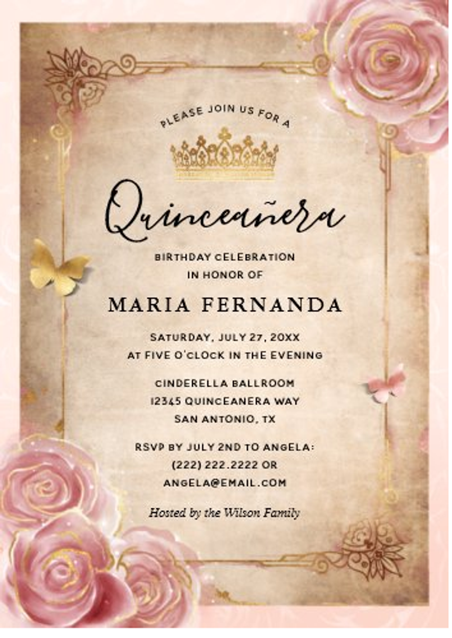 Quinceanera Invitation QS-IN43 set 50