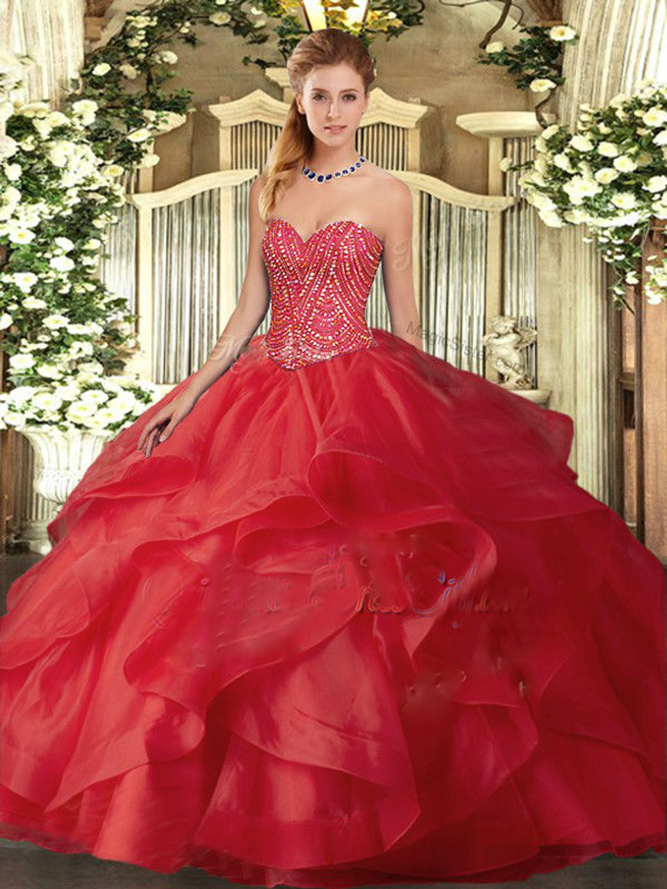 Buy Red Quinceanera Dresses Sweetheart Custom Made Masquerade Xv Dress Ball  Gown Prom Wear Vestidos Online in India - Etsy