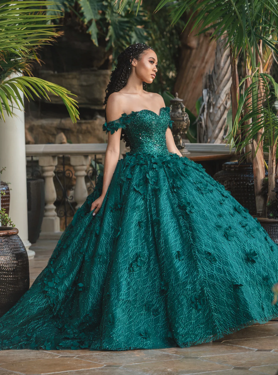 quinceanera green dresses