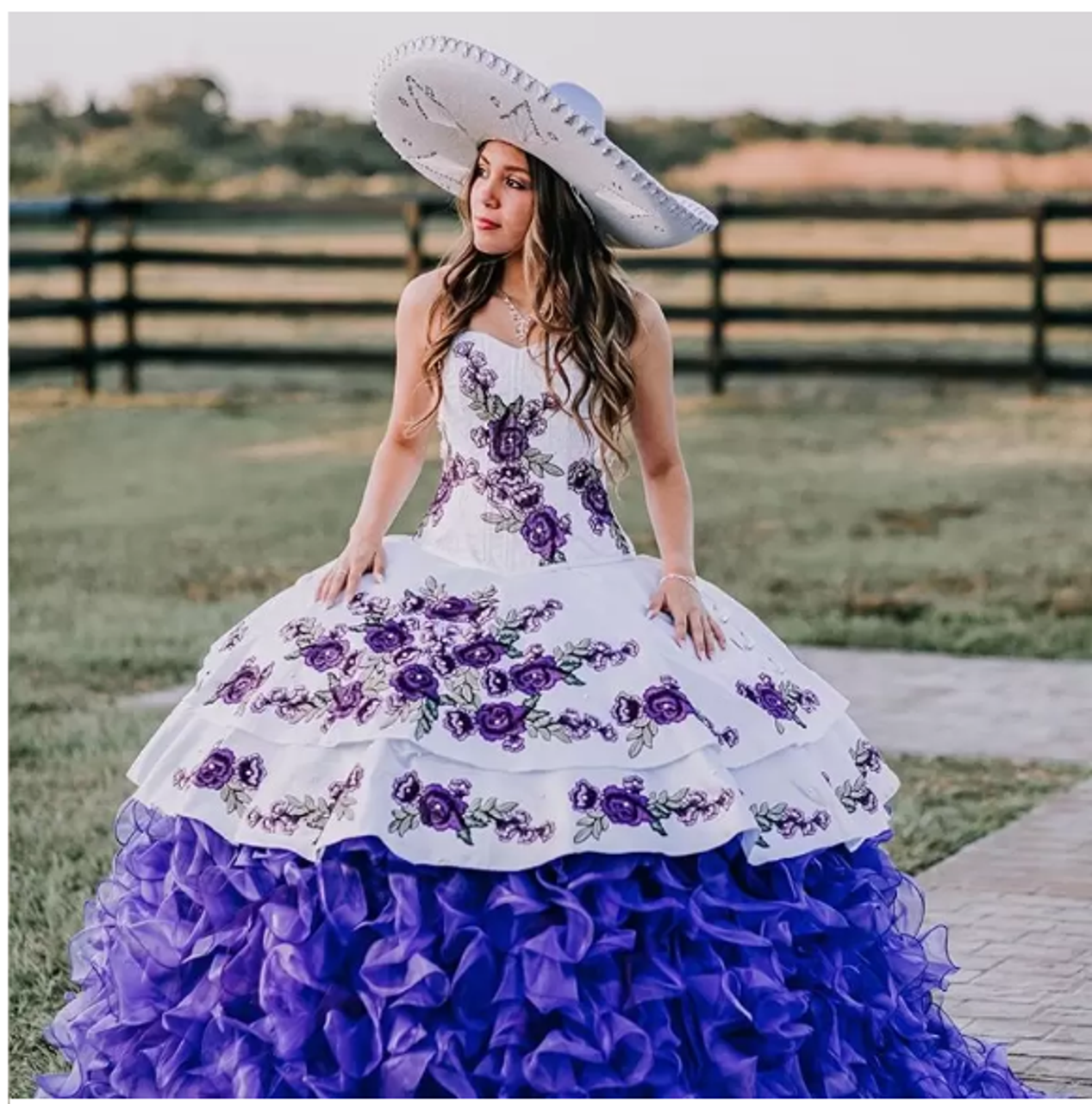 Purple Charro Quinceanera Dress - Quinceanera Style