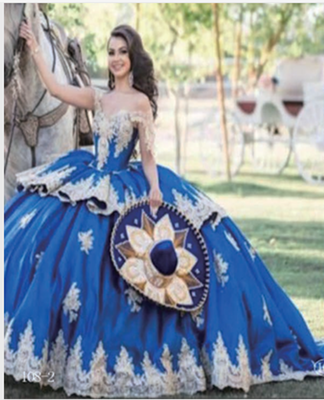 Charro Royal Blue Quinceanera Dress - Quinceanera Style