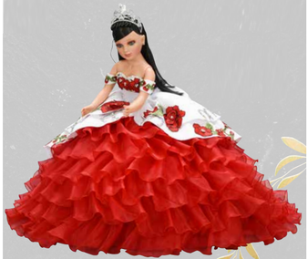 Red Charra Quinceanera Dress