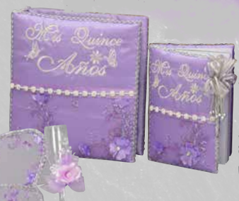 Lilac Quinceanera Guest Book, Bible