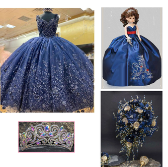 Blue Quinceanera Dress Package