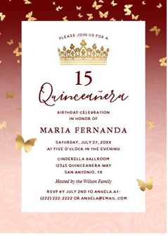 Quinceanera Invitation QS-IN38 set of 50