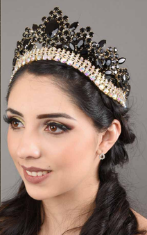 Black and Gold Quinceanera Tiara