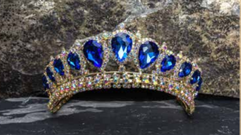 Blue Gold Quinceanera Tiara