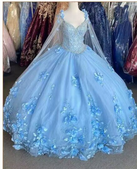 Light Blue Quinceanera Dress