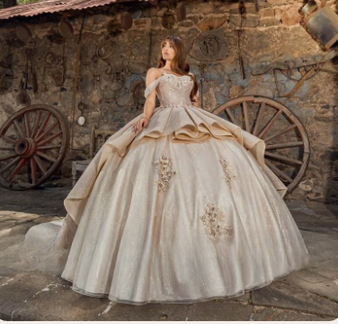 Champagne Quinceanera Dress