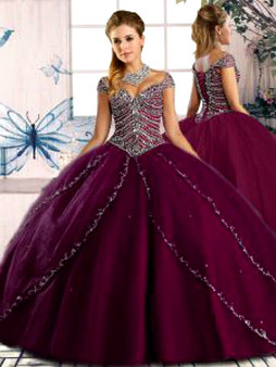 Wine color clearance quinceanera dresses