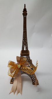 Decorated Paris Eiffel Tower Centerpiece, available in many colors