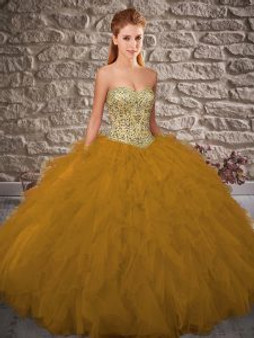 Sweetheart Gold Quinceanera Dress