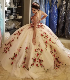 Champagne Quinceanera Dress